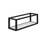 Shelf With Towel Rail, Black Matt, Wall-mounted 35 Cm Collection The Grid