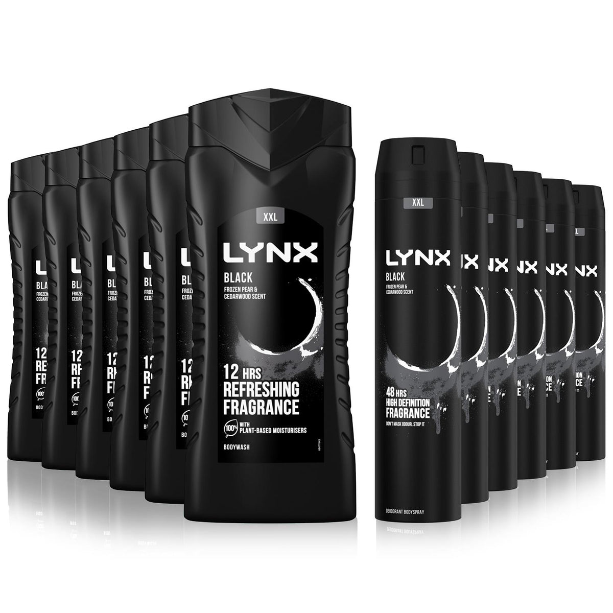Black 12h Refreshing Shower Gel 500 With 48h Fresh Body Spray 250ml, 6pk