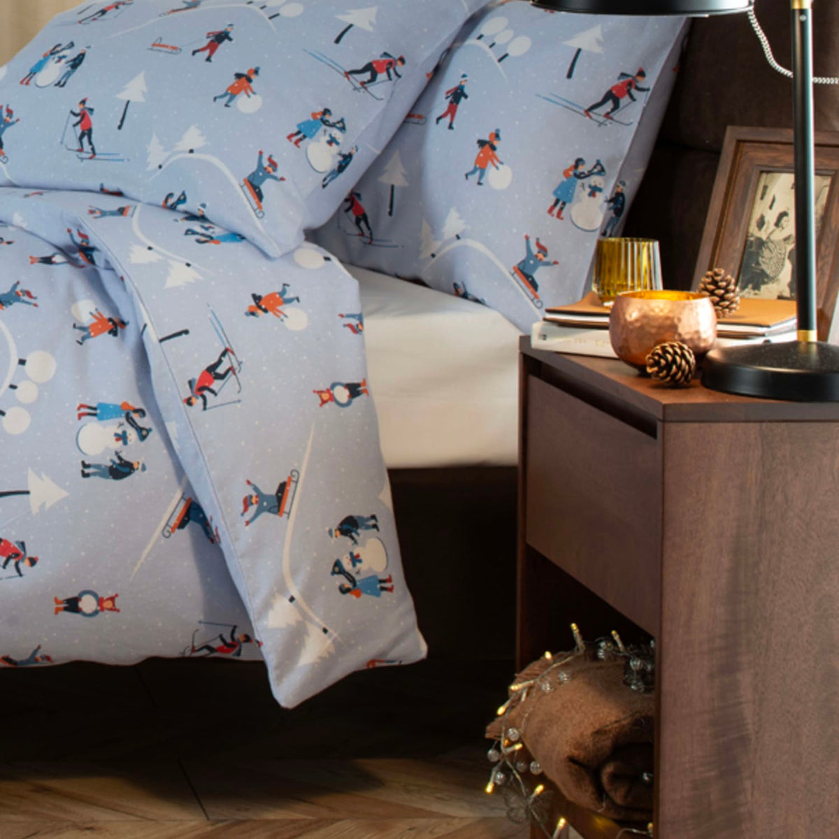 Fun Day Cotton Printed Duvet Cover Set | Single | Blue
