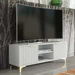 Tide Crest Tv Unit 120cm - Fluted Design | White