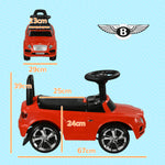 Bentley Licensed Ride On Car, Foot To Floor W/ Music Horn | Red