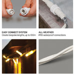 Eagle Connect Led String Lights White Rubber Warm White