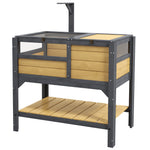 Wooden Tortoise House W/ Run, Shelter, Shelf, Lamp Holder | Yellow