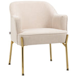 Fabric Armchair Accent Chair W/ Metal Legs For Living Room