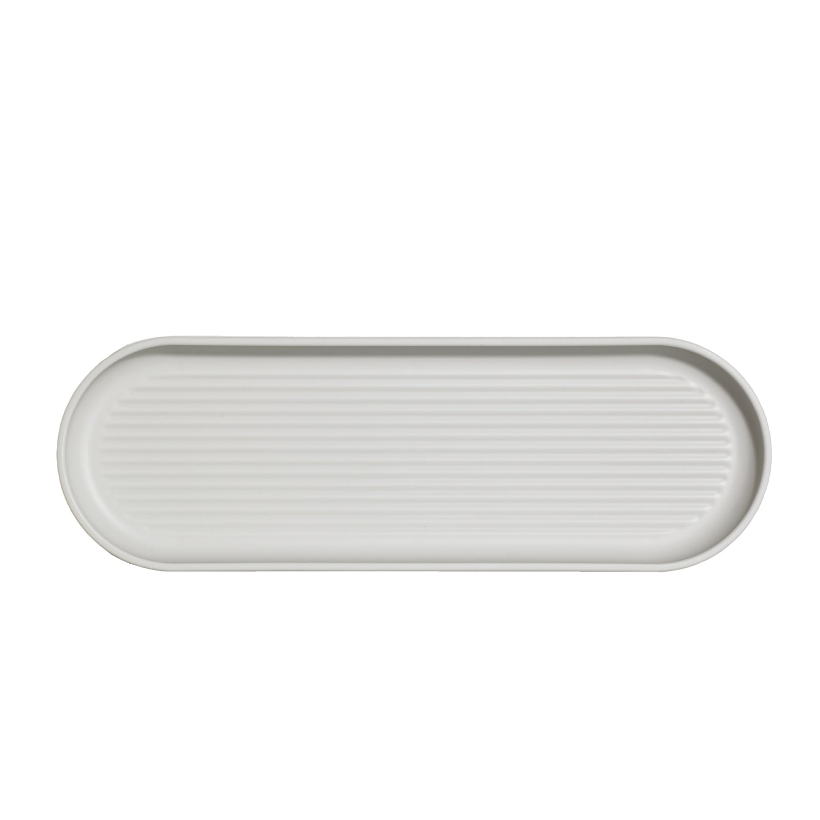 Recycled Bathroom Tray - Replaceable head that is screwed in - Closed fit storage cover - Made in the UK | Stone