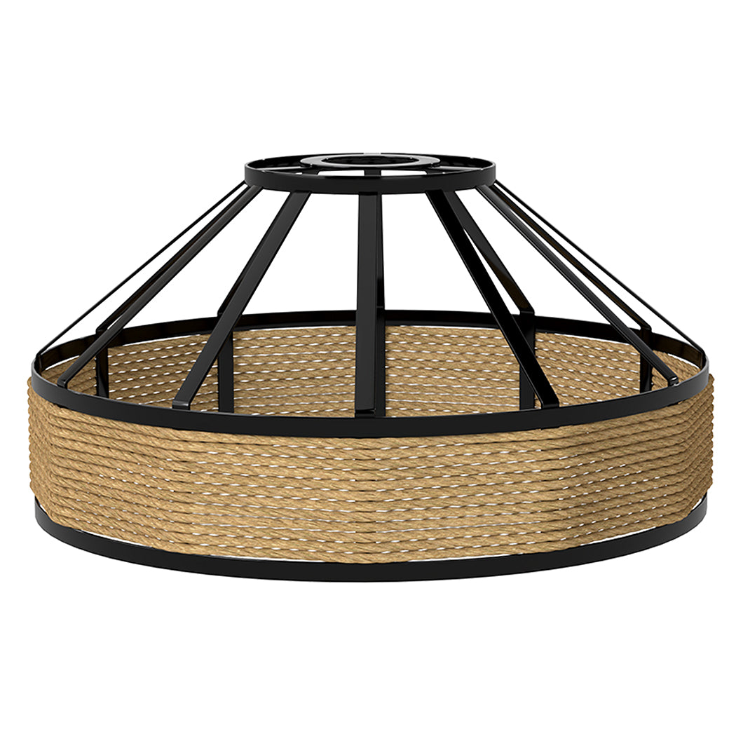 Emitto Modern Ceiling Pendant Light Shade Industrial Hemp Rope Lamp Shade