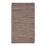 Madras Leather Hemp Rug | 120cm x 180cm | Brown