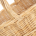 Oval Buff Wicker Shopping Basket | Large | Brown