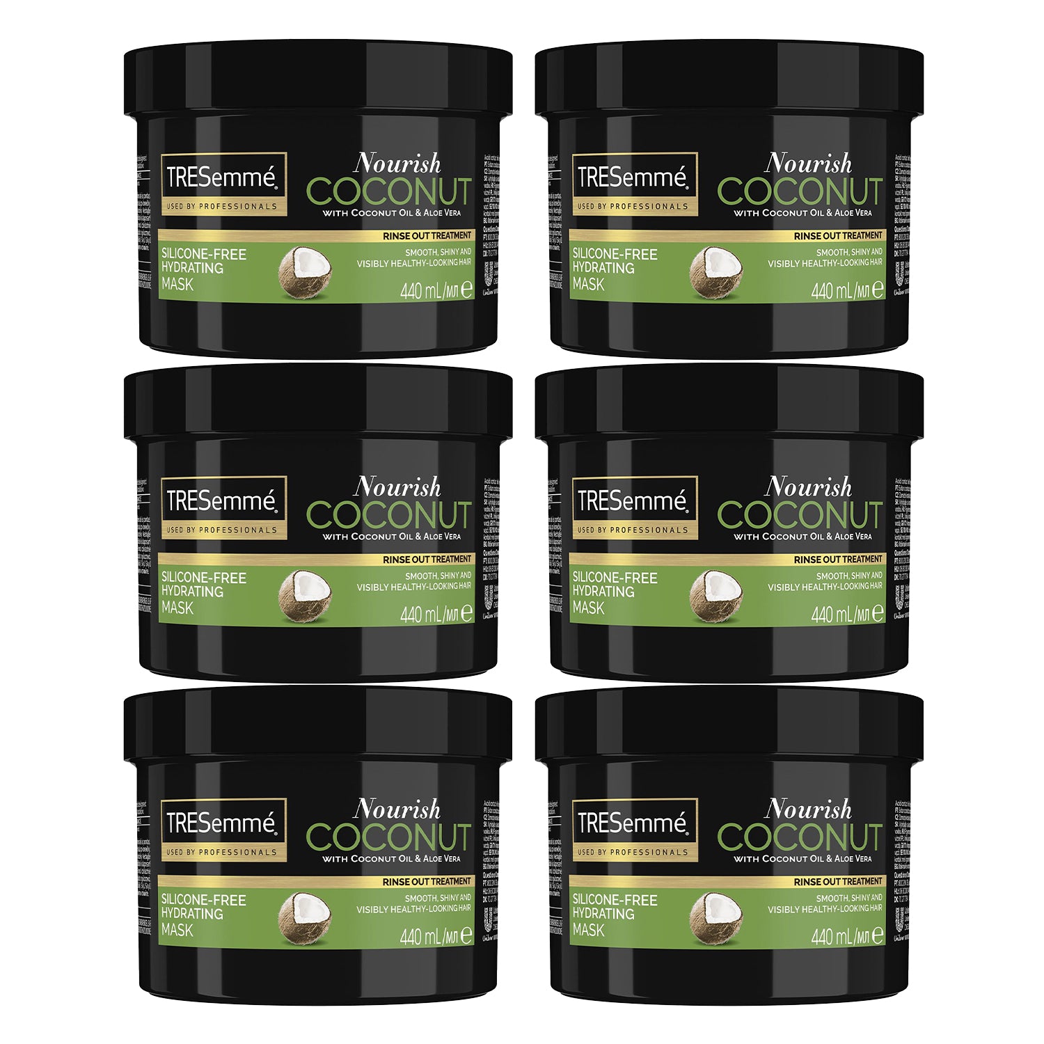 Nourish Coconut Hydrating Mask With Coconut Oil & Aloe Vera 6x Of 440ml
