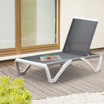 Outdoor Chaise Lounge W/ Adjustable Back