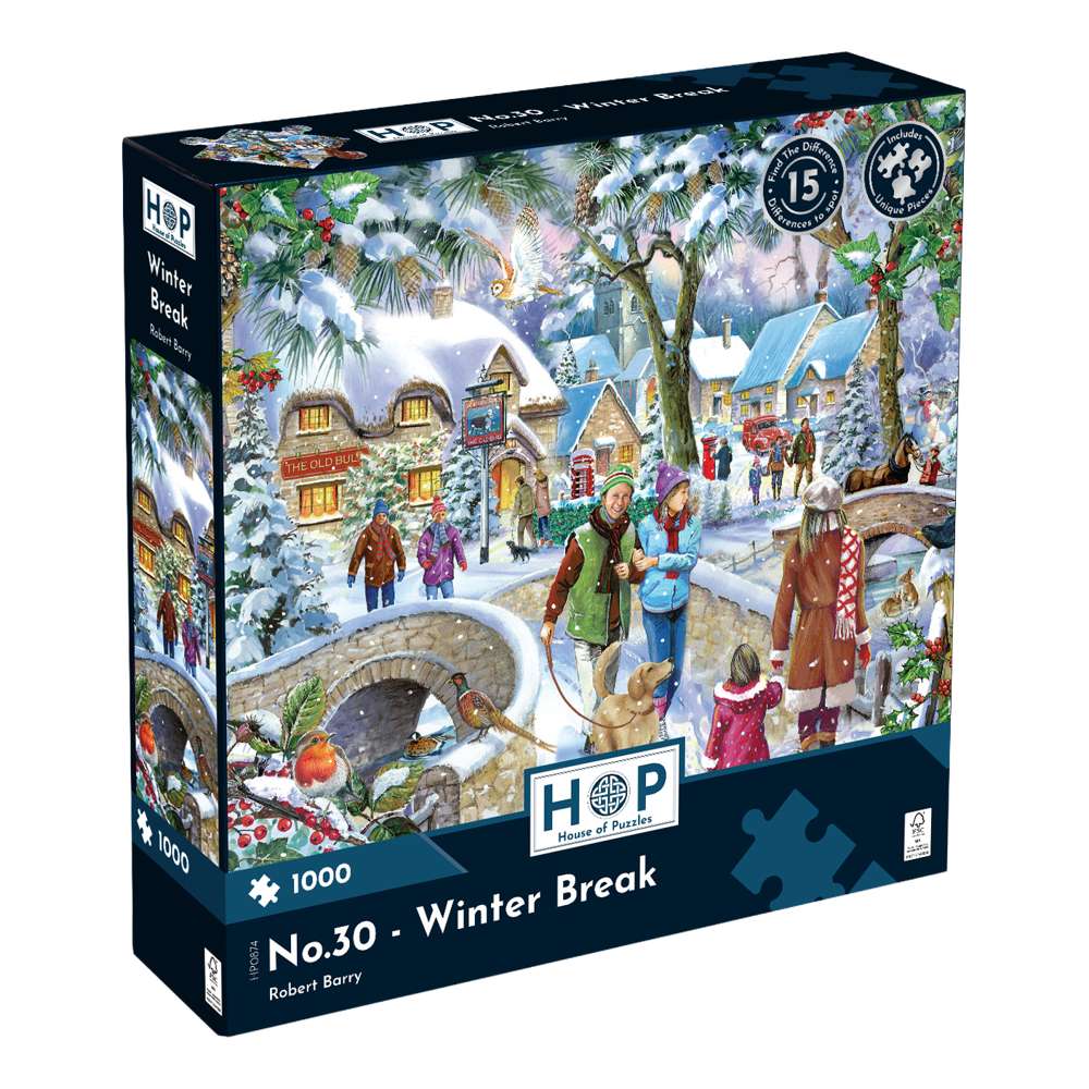 The House of Puzzles No.30 Winter Break Find The Difference 1000 Piece Jigsaw Puzzle