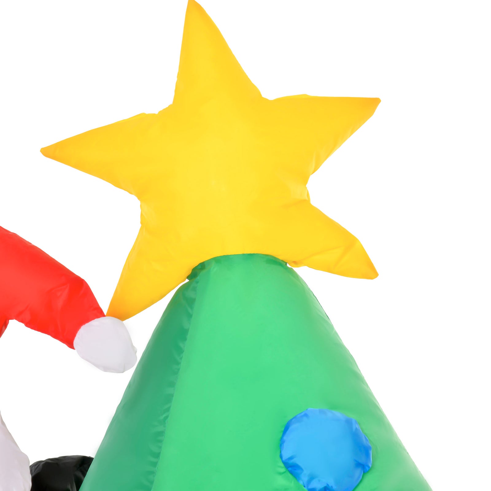 6ft Inflatable Christmas Tree Led Light With Santa Claus Dog