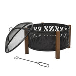 Outsunny 78cm Outdoor Fire Pit & Bbq Garden Heater