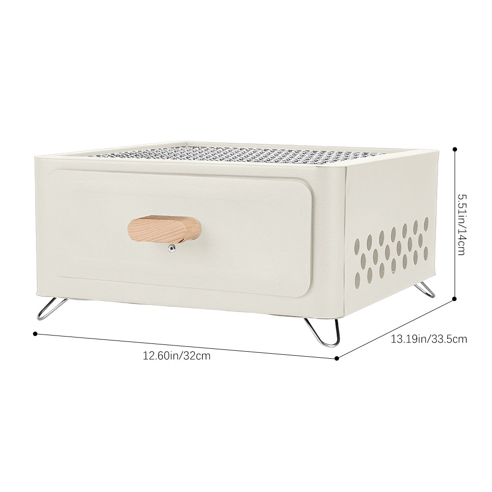 Living and Home Portable Metal Bbq Grill & Tea Stove With Foldable Legs