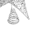 Decorative Star Sequins Christmas Tree Topper With Led Lights | Silver