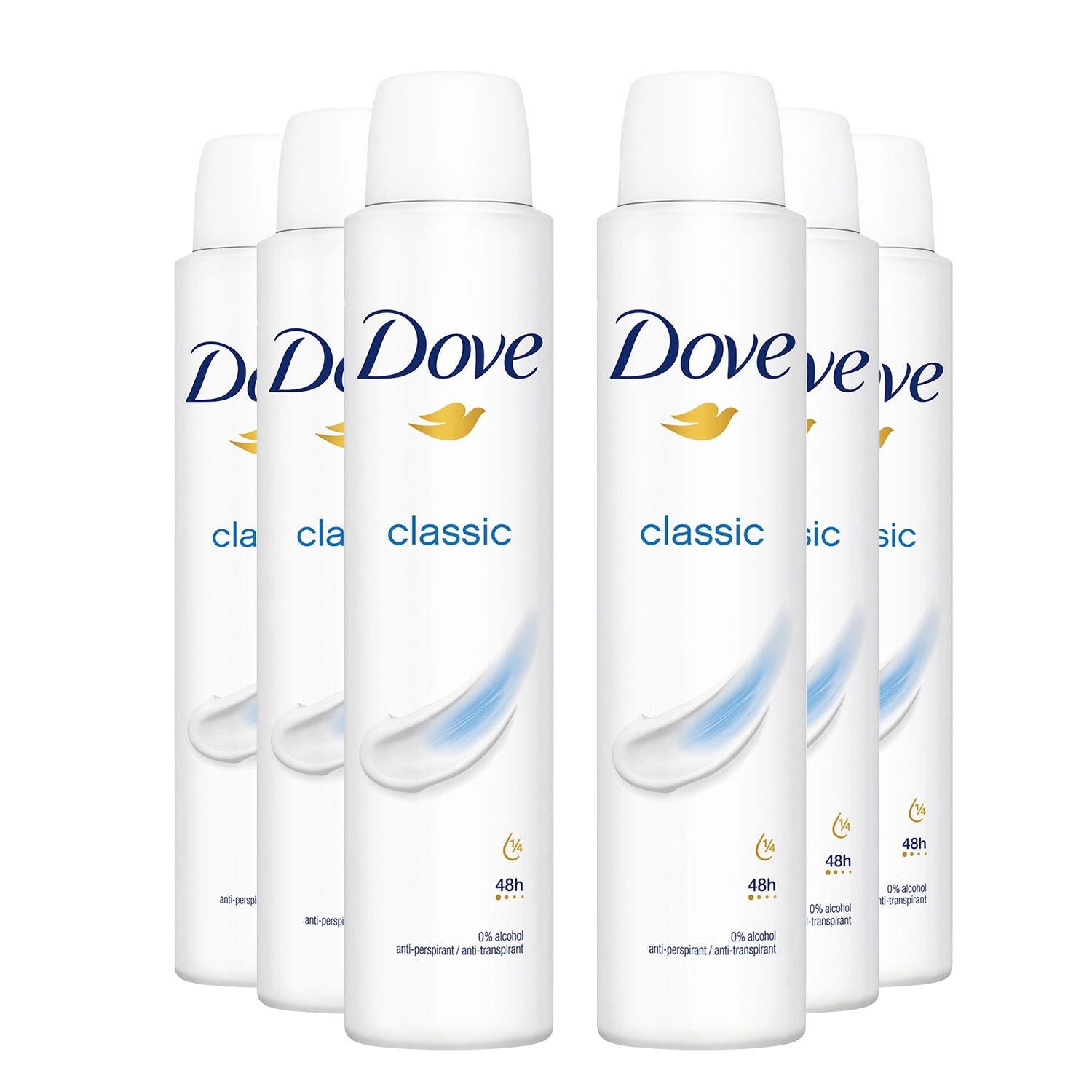 Classic Anti-perspirant With 48h Sweat Protection Deo For Women 200ml, 6pk
