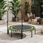 48in Bungee Cords Foldable Round Trampoline With Adjustable U-handle Bar | Green