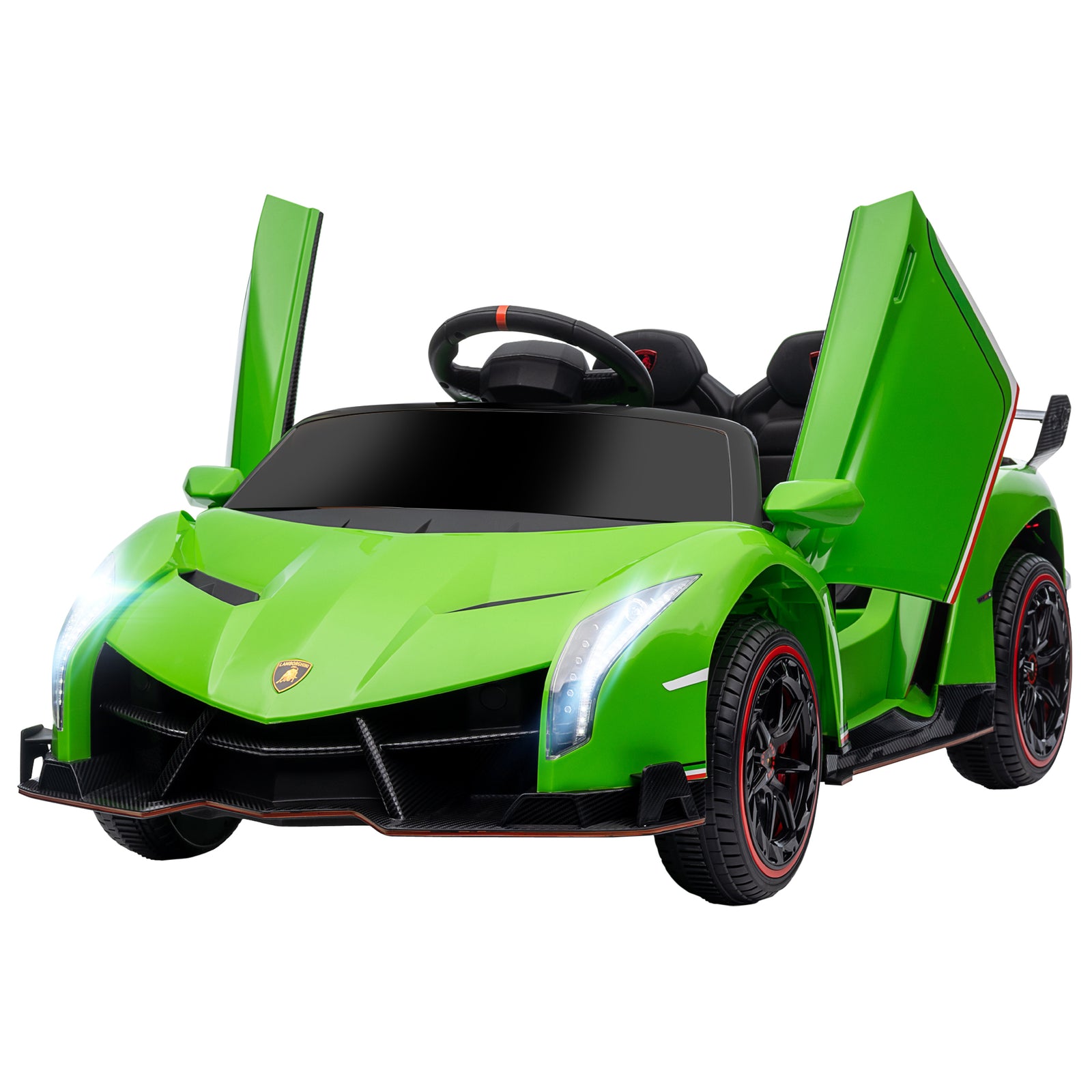 Lamborghini Veneno Licensed Electric Ride-on Car W/ Remote | Green