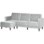 Upholstered Sofa Bed Reversible Sectional Sofa Set Velvet