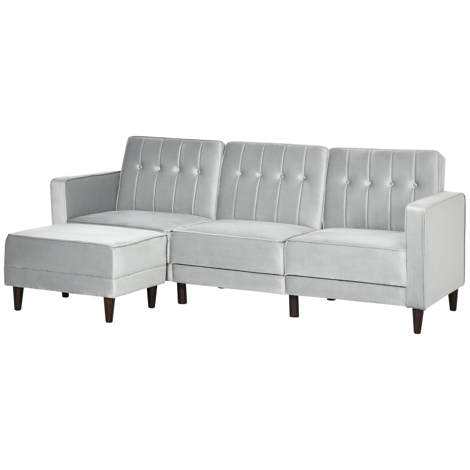 Upholstered Sofa Bed Reversible Sectional Sofa Set Velvet