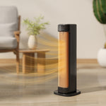 Ceramic Electric Heater, 2000w Space Heater With Timer | Black