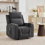 Cowley Electric Riser Recliner Chair With Massage And Heat, Drink Cooler, Table | Dark Grey
