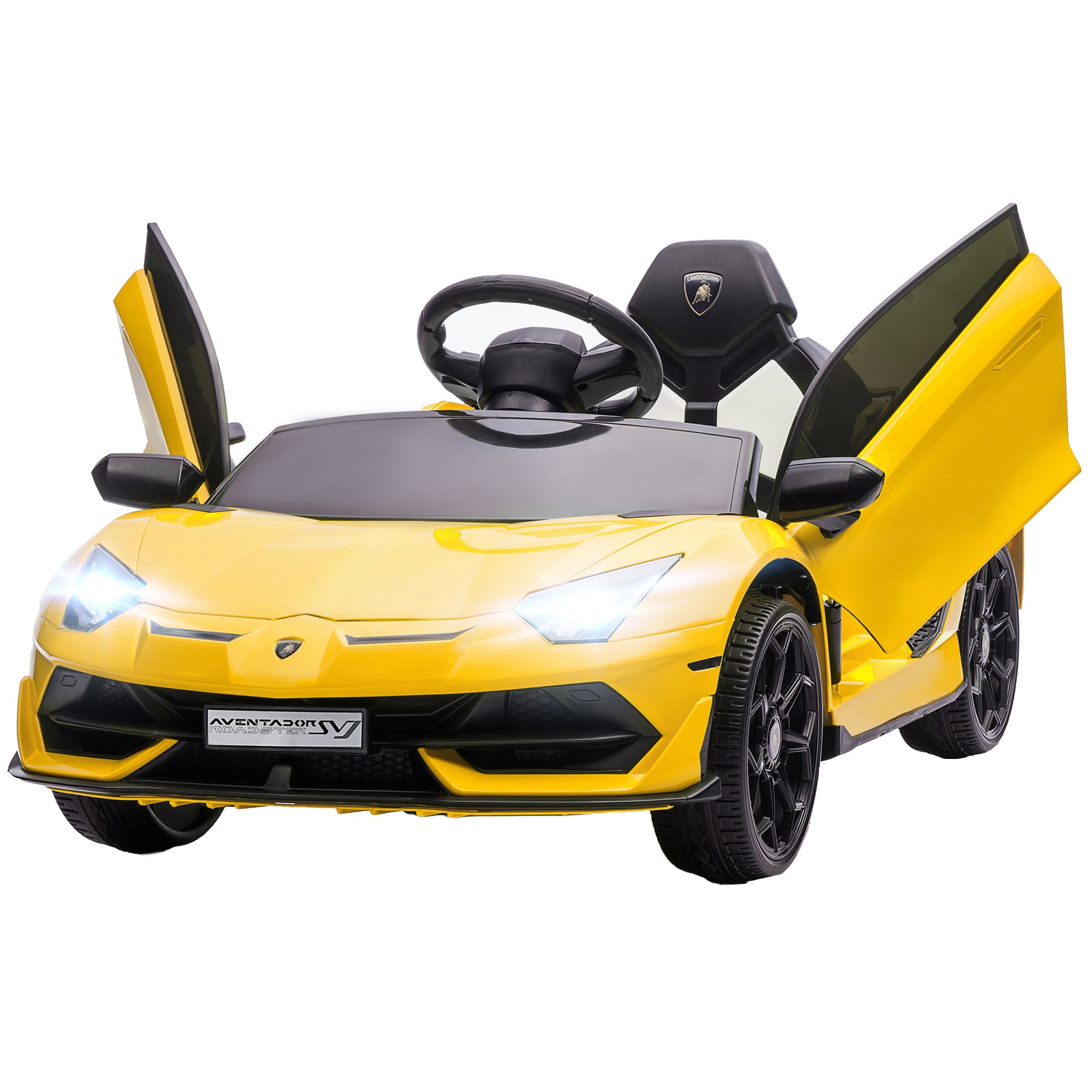 Lamborghini Aventador Licensed 12v Kids Electric Ride On Car | Yellow