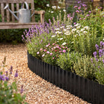 6m Corrugated Steel Garden Edging | Black