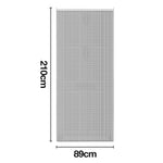 Aluminium Silver Fly Screen Curtains 89cm X 210cm Metal Door Fly Screens Indoor & Outdoor Keeps Out Flies Insects Wasps