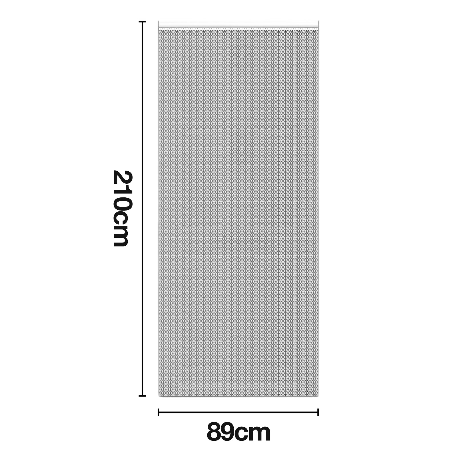 Aluminium Silver Fly Screen Curtains 89cm X 210cm Metal Door Fly Screens Indoor & Outdoor Keeps Out Flies Insects Wasps