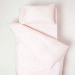 Cotton Stripe Cot Bed Duvet Cover Set 330 Thread Count | Cot Bed | Pink