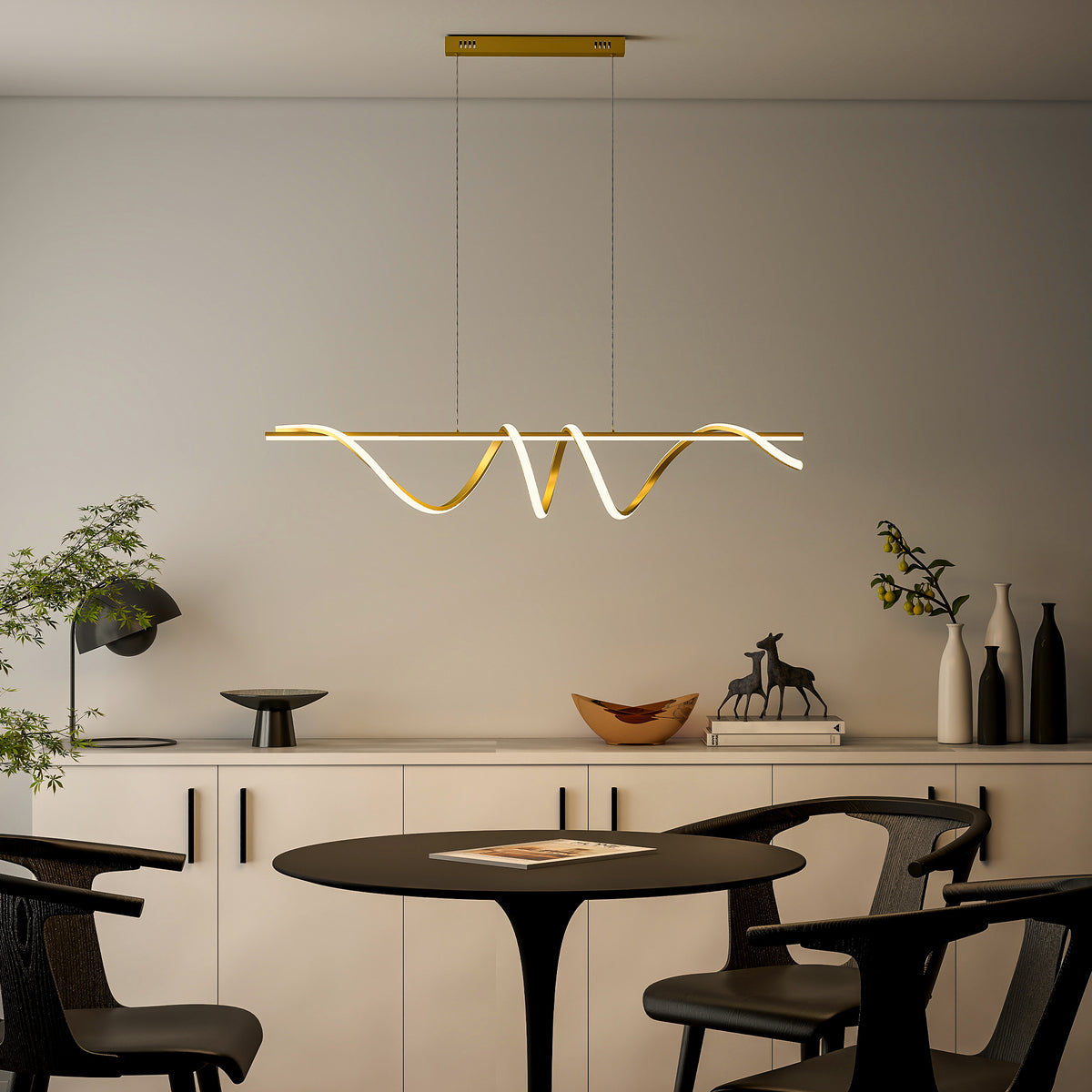 HOMCOM Pendant Light, Ceiling Light With 3 Colour Temperatures