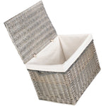 Wicker 58cm Lined Antique Wash Storage Basket