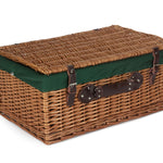 Wicker 56cm Double Steamed Picnic Basket | Green