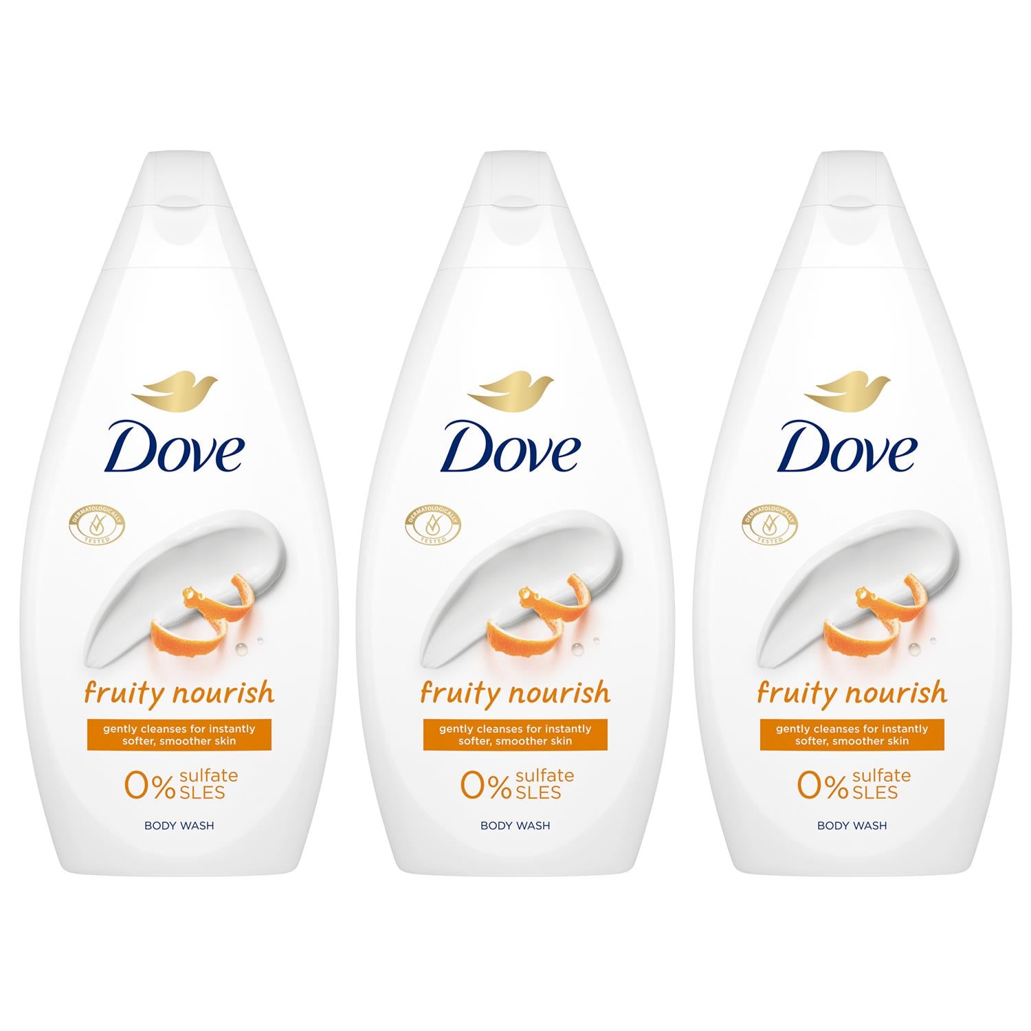 Fruity Nourish Body Wash 0% Sulfate Sles For Soft & Smoother Skin 450ml,3pk