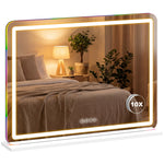 HOMCOM Vanity Mirror With Lights And Bluetooth Speaker, 80 X 60 Cm, White