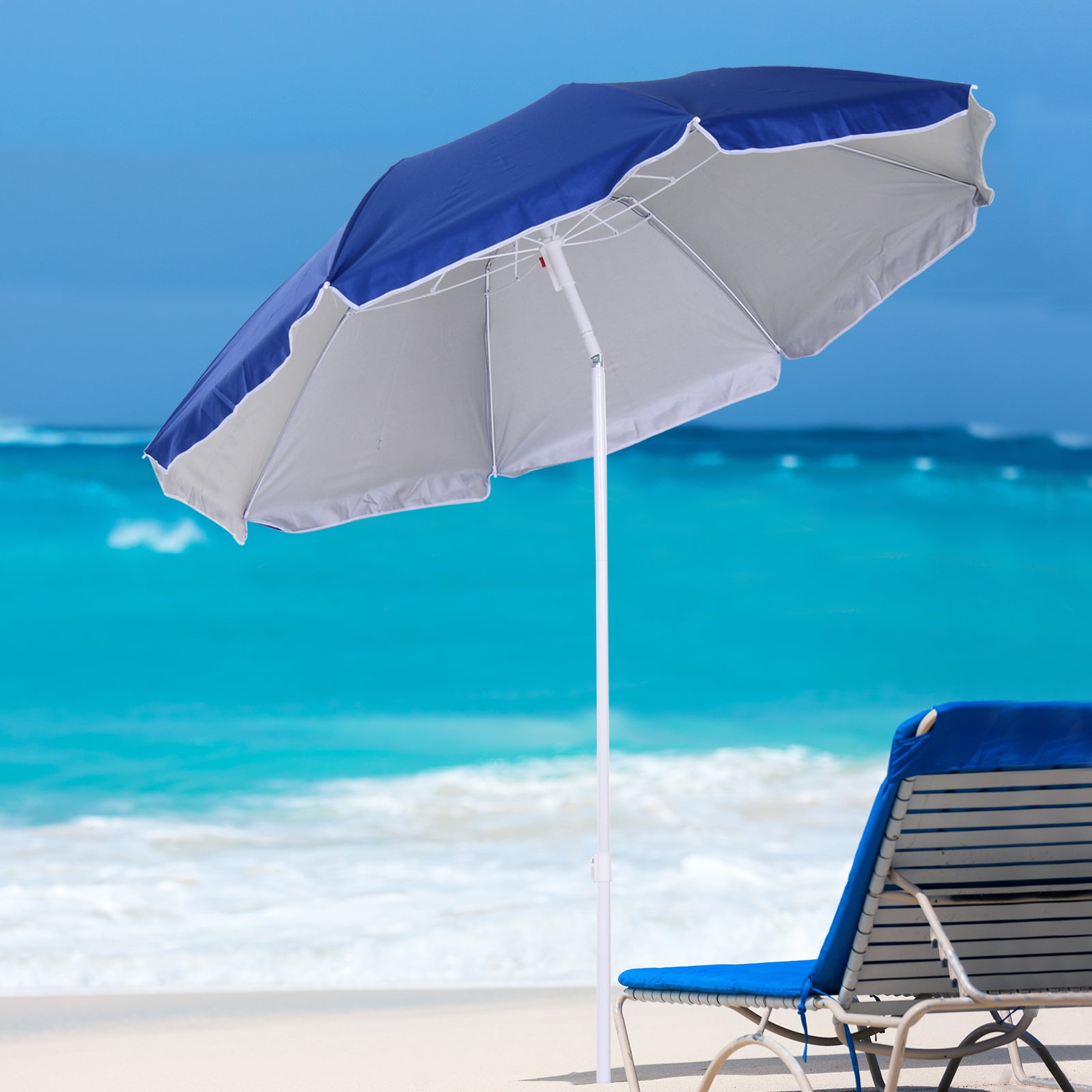 1.7m Beach Umbrella With Carrying Bag