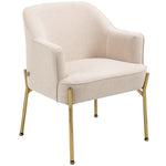 Fabric Armchair Accent Chair W/ Metal Legs For Living Room