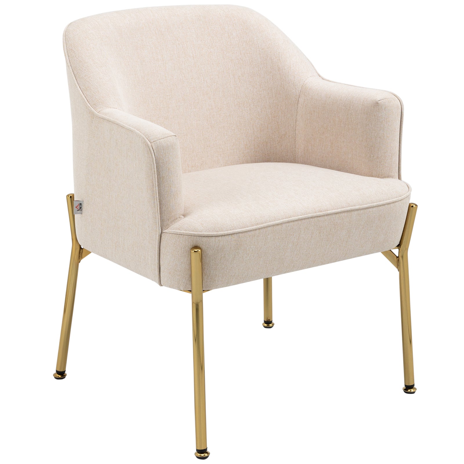 Fabric Armchair Accent Chair W/ Metal Legs For Living Room