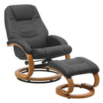 Ergonomic Executive Office Reclining Chair With Footstool | Black