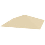 3x3m Gazebo Canopy Replacement Cover With Drain Holes Upf30+ | Beige