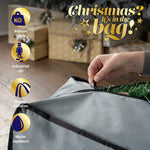 Premium Grey Xmas Decoration Bag With Reinforced Handles