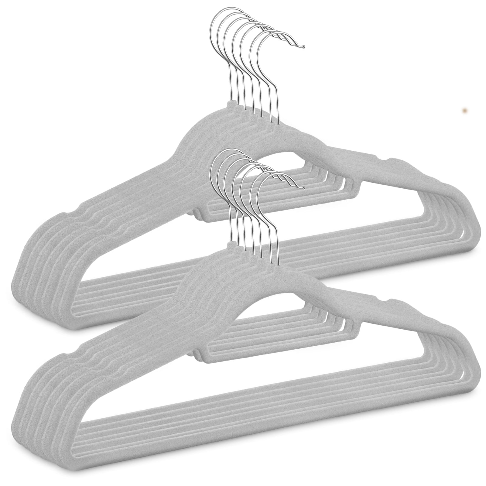 50pc Velvet Hangers - Grey