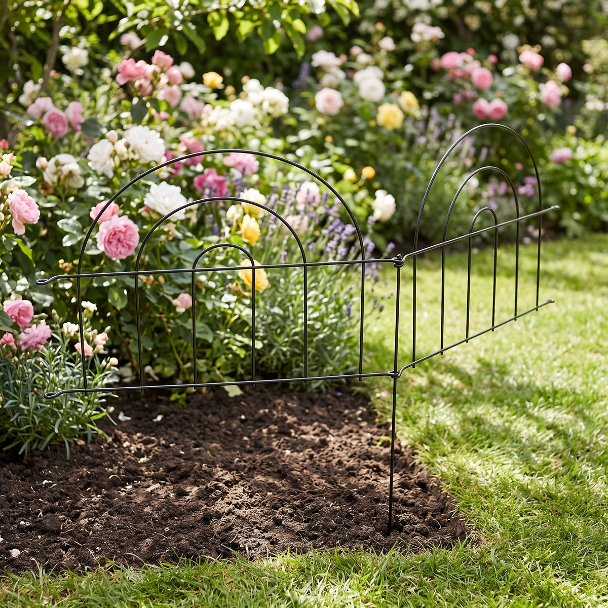 Breeins 10pcs Decorative Metal Garden Fences