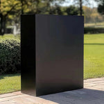 Long Zinc Galvanised Tall Trough Planter | 75cm x 25cm x 90cm | Matte Black