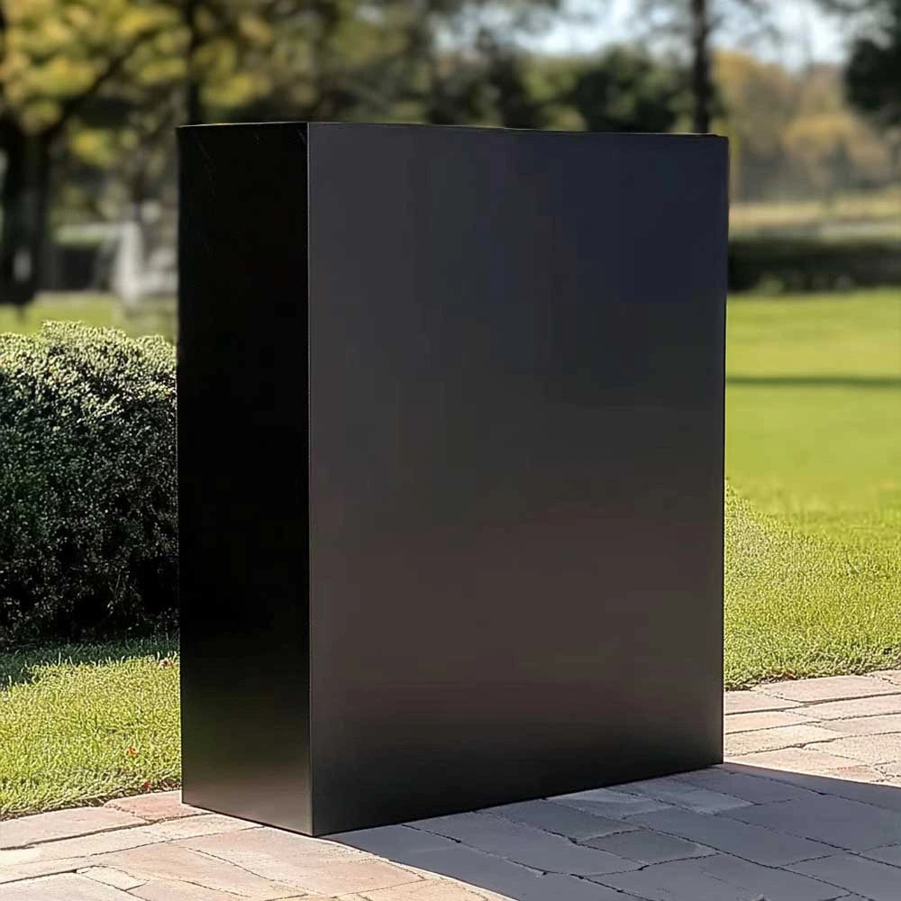 Long Zinc Galvanised Tall Trough Planter | 75cm x 25cm x 90cm | Matte Black