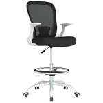 Mesh Drafting Chair, Ergonomic | Black