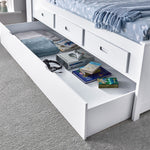 Venus Guest Bed With Drawers No Trundle With Pocket Mattress | Single | White