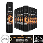 Xxl Aerosol Deodorant Body Spray Dark Temptation 48h Protection 250ml, 24 Pack | Set of 24