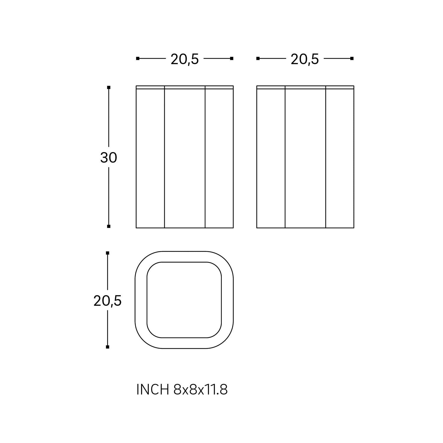 Bathroom Bin Glossy Stainless Steel Lineb+ (5l)